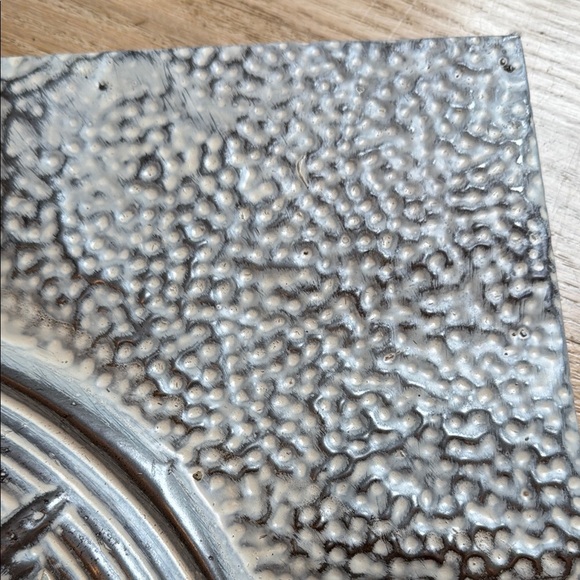 Decorative Tin Tile in Silver and Black - Picture 3 of 7